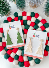 Load image into Gallery viewer, Festive tree earrings (large)