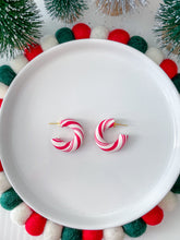 Load image into Gallery viewer, Candy Cane Hoops