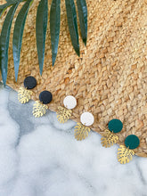 Load image into Gallery viewer, Monstera Button Stud Dangles