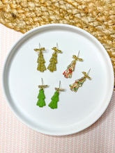 Load image into Gallery viewer, Festive tree earrings (small)
