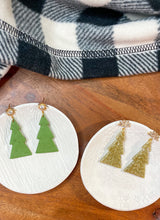 Load image into Gallery viewer, Festive tree earrings (large)
