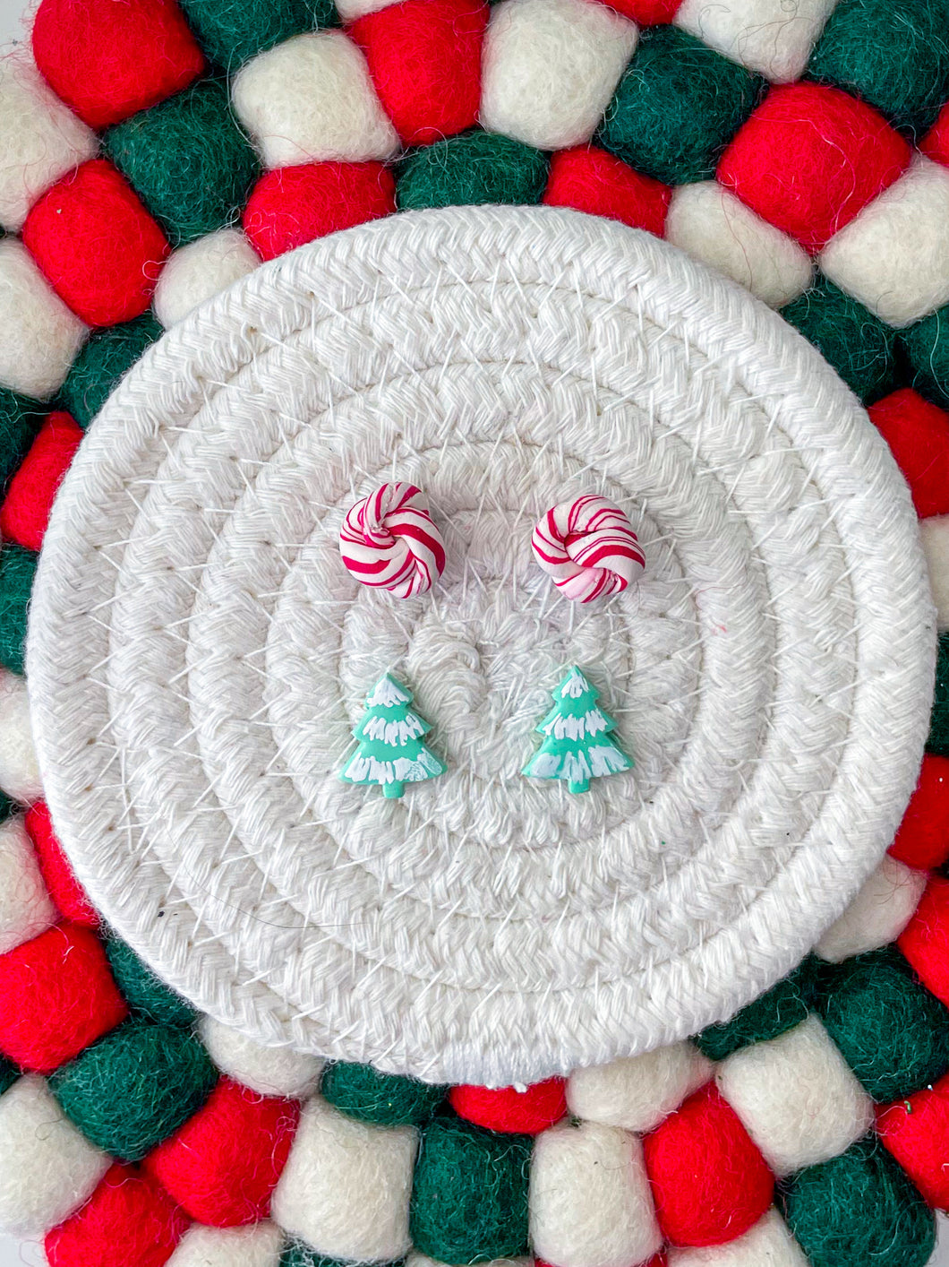 Candy Cane Knots + Trees Stud Pack