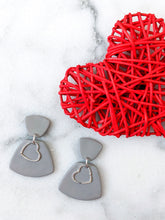 Load image into Gallery viewer, Penny Heart Charm Earrings
