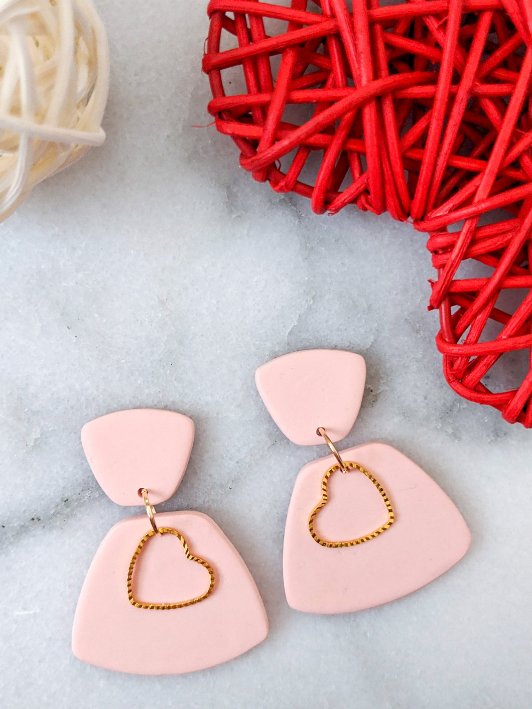 Penny Heart Charm Earrings