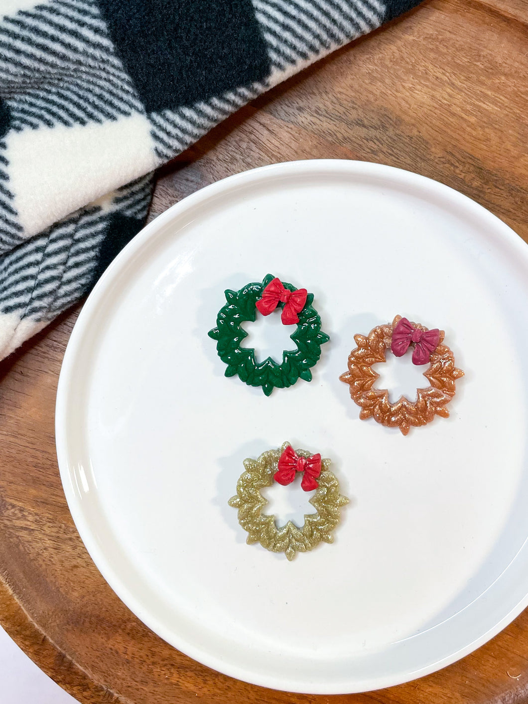 Holiday Wreath Pins